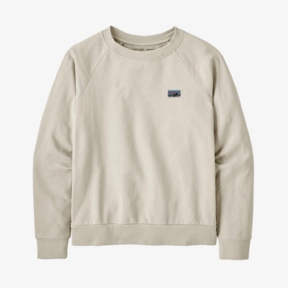 COPY - Sz L Patagonia, unisex, cream colored crewneck, long-sleeve LIKE NEW